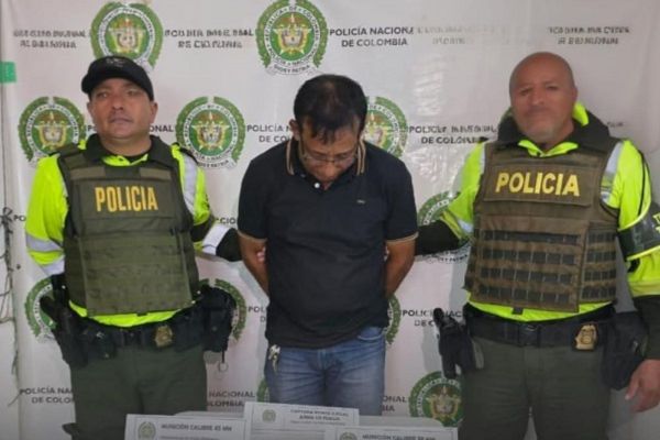 El implicado fue dejado a disposición de la Fiscalía General de la Nación. Foto Policía Nacional