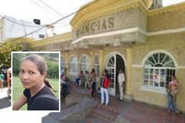 Deysi Marte Molinares, murió cuando recibía asistencia médica en la Policlínica de Ciénaga. Foto recuadro cortesía/ Foto de fondo EL INFORMADOR