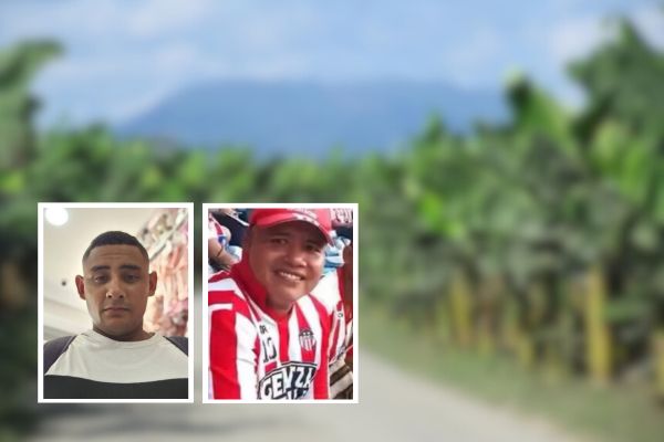 Emigdio Algarín y Elkin Barraza fueron asesinados tras ser atacados a tiros por desconocidos. Fotos QAP Noticias Santa Marta 