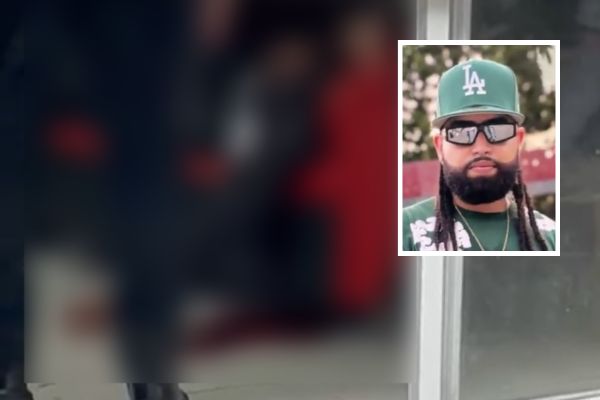 El cuerpo sin vida de Mathew Becerra quedó tendido en una silla de su barbería. Foto cortesía Zona Activa.