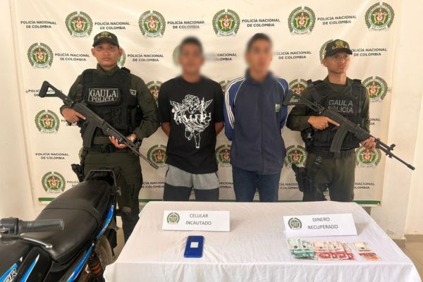Los implicados fueron dejados a disposición de la Fiscalía General de la Nación Seccional Magdalena. Foto Policía Nacional