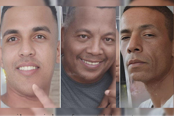 Luis Cantillo Mejía, Antonio Peláez Álvarez y Joaquín Segundo Cueto Mejía, víctimas de la masacre. Fotos tomadas de Intenet/circulan en redes sociales