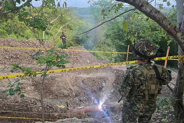 Los operativos conjuntos entre tropas del Batallón Ricaurte junto y Policía Nacional permitieron la ubicación del lugar. Foto Ejército Nacional