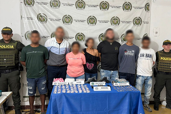 Los implicados fueron dejados a disposición de un despacho judicial en el municipio de Fundación. Foto Policía Nacional