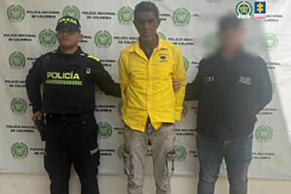 Mario Garcés, capturado por la muerte de un hombre en Planeta Rica, Córdoba. Foto Fiscalía 