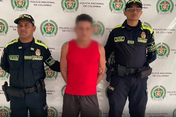  Irvin González, capturado por el homicidio de una menor en Fundación, Magdalena. Foto Policía Nacional 