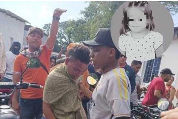 Un joven señalado como presunto responsable de la muerte de la niña de Shelsy Michel Navarro Ojeda, de tres años fue torturado y luego decapitado. Fotos La Guajira Hoy