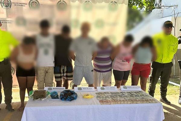 Los implicados fueron puestos a disposición de la Fiscalía General de la Nación Seccional Magdalena. Foto Policía Nacional