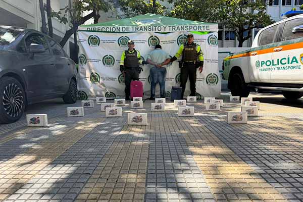 La droga y el capturado fueron dejados a disposición de las autoridades competentes. Foto Policía Nacional