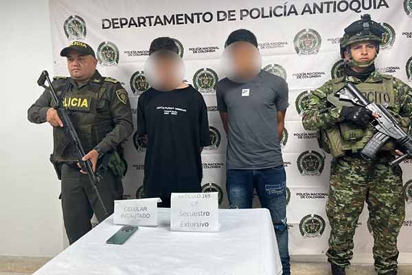  Los capturados fueron dejados a disposición de la Fiscalía General de las Nación. Foto Ejército Nacional