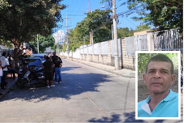 Alfonso José Cantillo Gómez, el parcelero muerto en Puerto Mosquito, fue llevado hasta la morgue de la ciudad. Foto recuadro cortesía álbum familiar/foto panorámica EL INFORMADOR