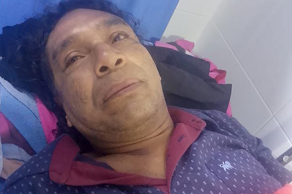 Adalberto Jacinto Martínez Pérez, herido en el accidente de tránsito en el que su amigo, Alfonso Cantillo, perdió la vida. Foto cortesía