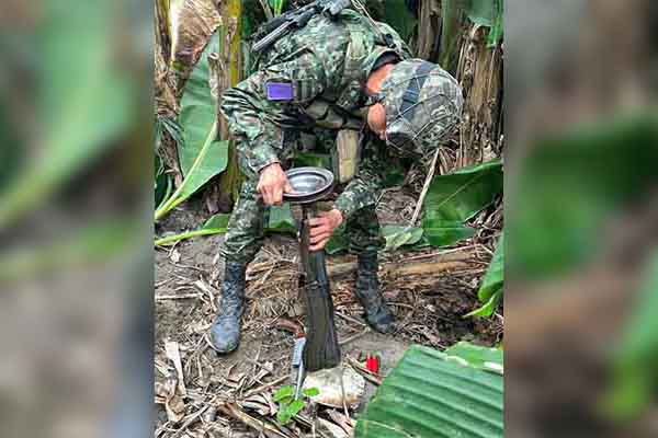 Los artefactos explosivos fueron detonados de manera controlada por parte del personal uniformado de la Unidad Antiexplosivo. Foto Ejército Nacional