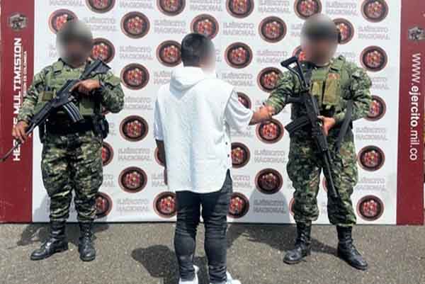 Alias ‘Aldemar’, presunto integrante del ‘Clan del Golfo’. Foto Ejército Nacional