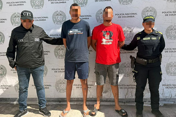 Santiago San Juan y Keiner Almanzo, serán procesados por los delitos de homicidio y porte ilegal de armas. Foto Policía Nacional