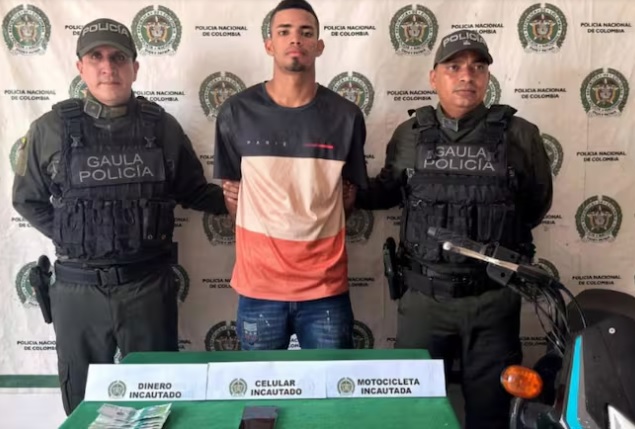 Javier Humberto Betancourt Álvarez fue capturado en desarrollo de un operativo policial. Foto Fiscalía