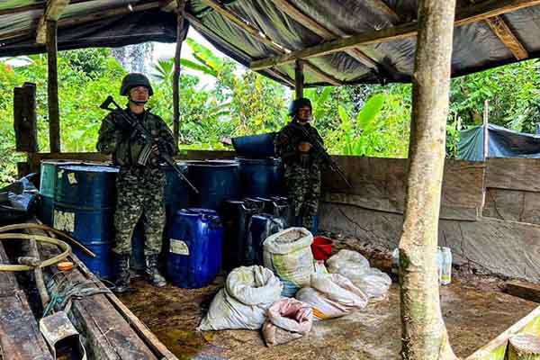 El Ejército Nacional reafirma su compromiso de continuar desarrollando operaciones en contra de acciones ilegales. Foto Ejército Nacional