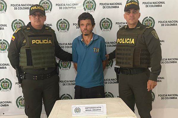 Erwin de Jesús Escorcia fue uno de los capturados por la Policía. Foto Policía Nacional