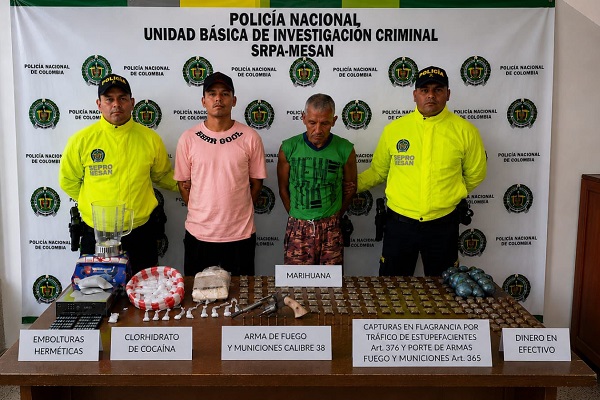 Ramiro Miranda y César Pacheco fueron capturados en operativo de Policía Nacional y Fiscalía. Foto Policía Nacional