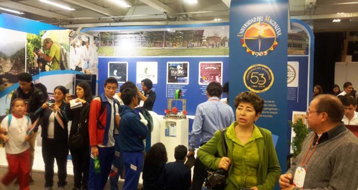 Con un stand institucional de 19.96 m2 ubicado en el pabellón número seis  de Corferias,  Unimagdalena  promovió el espíritu académico e investigador de sus estudiantes.