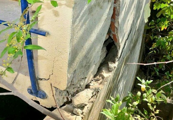 Pared de la Planta de Tratamiento de Agua Potable de Mamatoco