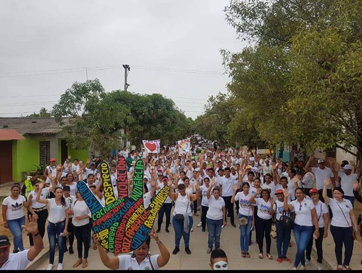 La manifestación estuvo encabezada por la Gestora Social Luz Marina Morales Rangel.