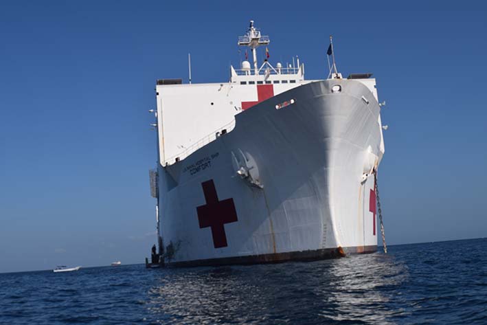El Buque Hospital  hace parte de la Cuarta flota de los Estados Unidos, para adelantar una misión de asistencia médica y de atención humanitaria a través de la unión de esfuerzos combinados entre el Comando Sur de los EEUU.