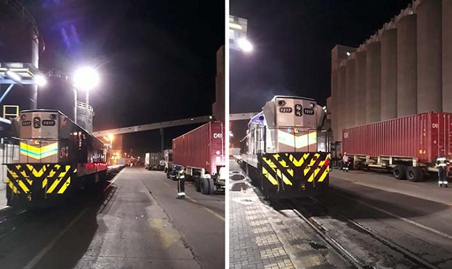 En este primer recorrido el tren fue cargado con 460 toneladas de papel y material para la producción de envases. 