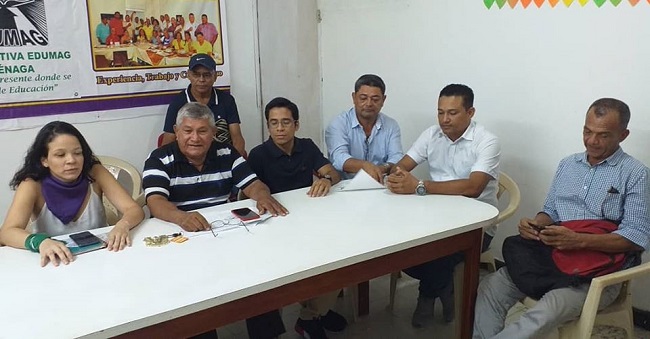 El comité se puso  al frente del comando unitario municipal de paro Ciénaga, Magdalena.