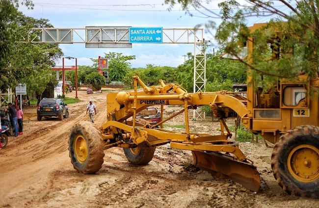 La obra de pavimentación de siete kilómetros fue iniciada en mayo del 2019, con la gestión del  anterior alcalde, Orlando Machado.