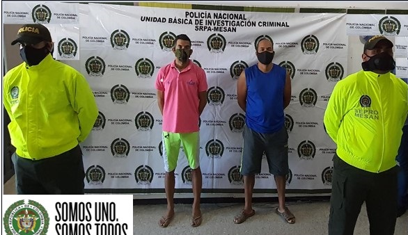 Mario De Jesús González Ahumada y Raynel José Falcón Campos, capturado por el delito de estímulo a la prostitución de menores.