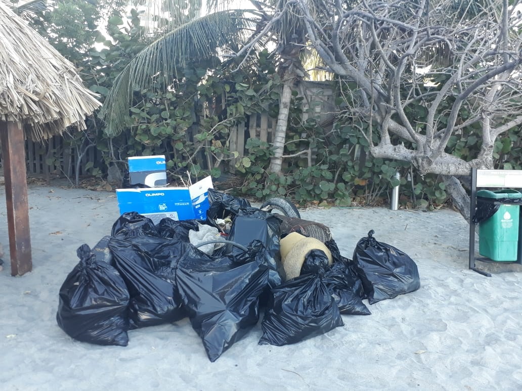 Con ayuda de más de 70 personas residentes de otros edificios aledaños, lograron retirar más de 40 bolsas de basura.