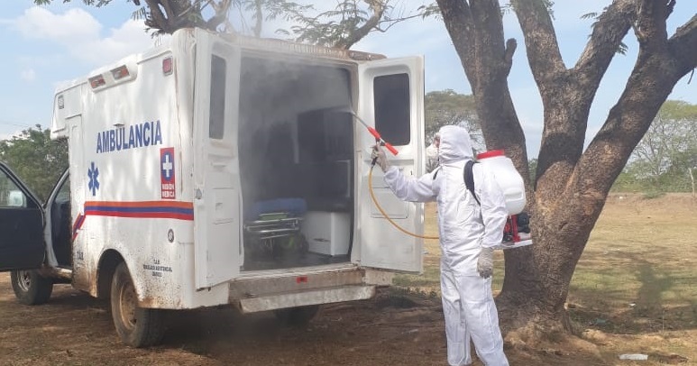 Las medidas de bioseguridad también se están cumpliendo en el puesto de salud del municipio.
