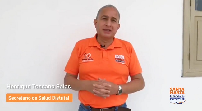 Henrique Toscano, secretario de Salud de Santa Marta.