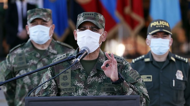 En la imagen un registro del comandante del Ejército de Colombia, general Eduardo Zapateiro