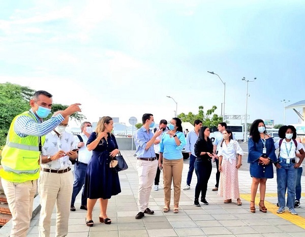  Ante visita realizada por equipo de Indetur y directivos de Cotelco Magdalena, la administración del aeropuerto socializó los trabajos.