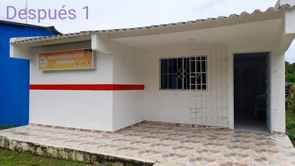 Así luce el nuevo y remodelado Puesto de Salud que estará a disposición de los campesinos de la zona rural de Sitionuevo.