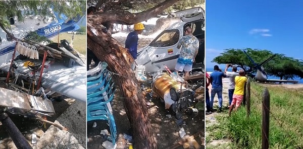 En el incidente ocurrido el pasado 16 de octubre el avión fue a dar a la zona peatonal afectando a varias personas. 