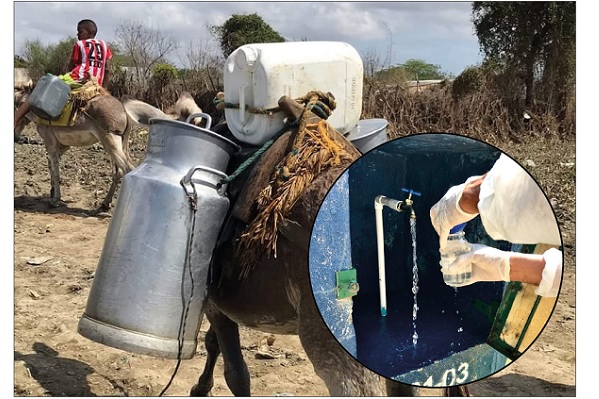 Funcionarios de la Secretaría de Salud municipal hicieron pruebas al acueducto para garantizar el apto consumo del agua entre la población. 