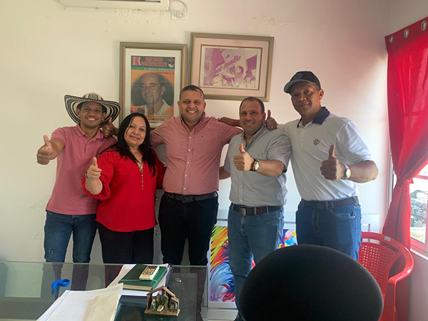Los cuatro precandidatos a la alcaldía de Ariguaní.