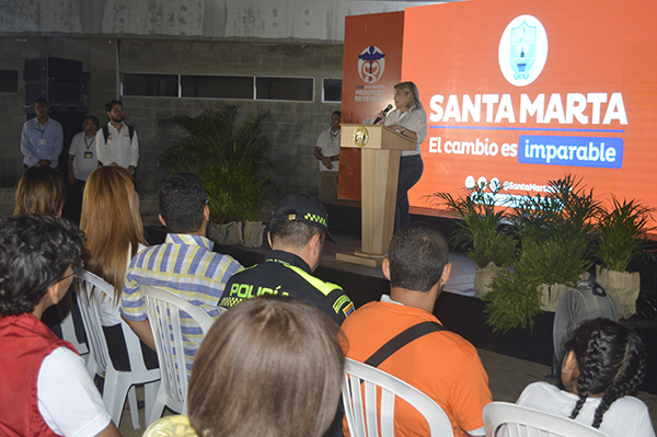 Durante su intervención en el acto de inicio de obra, la alcaldesa Virna Johnson destacó los resultados del plan de mejoramiento de la ESE ‘Alejandro Próspero Reverand’.