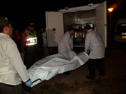 El cadáver de Andrés Felipe Romero Meza fue llevado a la morgue de la ciudad.