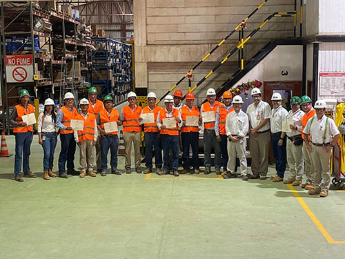 Los montacargas son los principales equipos que se tienen en las bodegas de las operaciones de la compañía minera