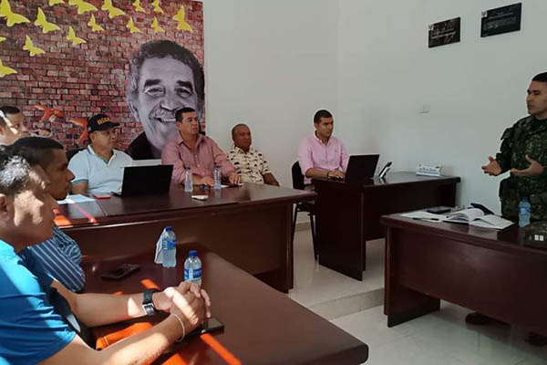 El alcalde Leiter Salgado encabezó la socialización del primer Consejo de Seguridad en el Palacio Municipal de Aracataca.