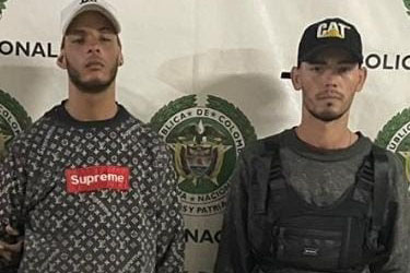 Yeferson Seguino y Jesús Medina fueron capturados mediante labores de la Policía del departamento de Magdalena.