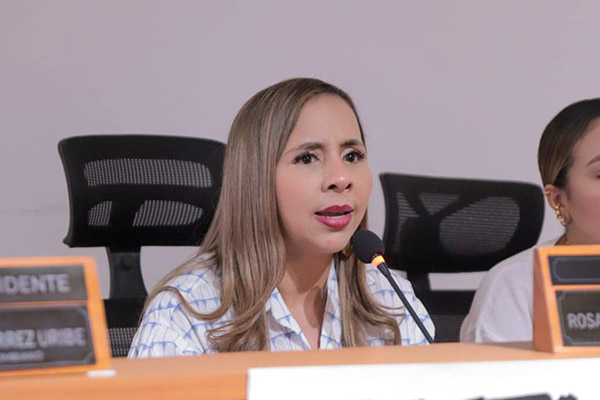 Linda Cabarcas, presidenta de la Comisión Tercera de la Asamblea del Magdalena.