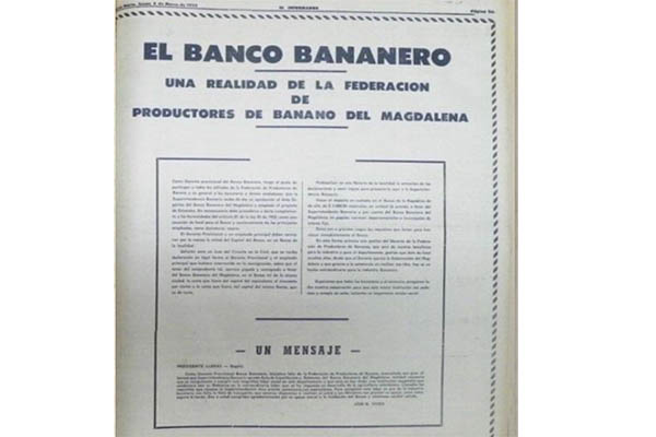 José Benito Vives De Andréis creó en 1958 el Banco Bananero del Magdalena. José Benito Vives De Andréis creó en 1958 el Banco Bananero del Magdalena.