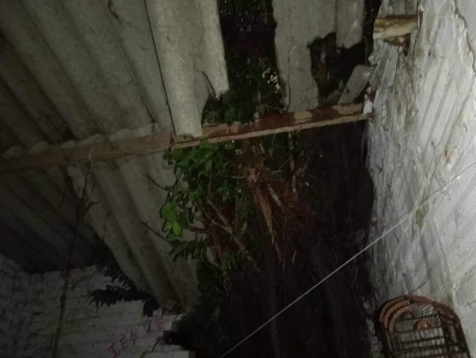 La imagen muestra el estado deplorable de una vivienda en el municipio de Sitionuevo, Magdalena, tras las torrenciales lluvias que azotan al departamento.