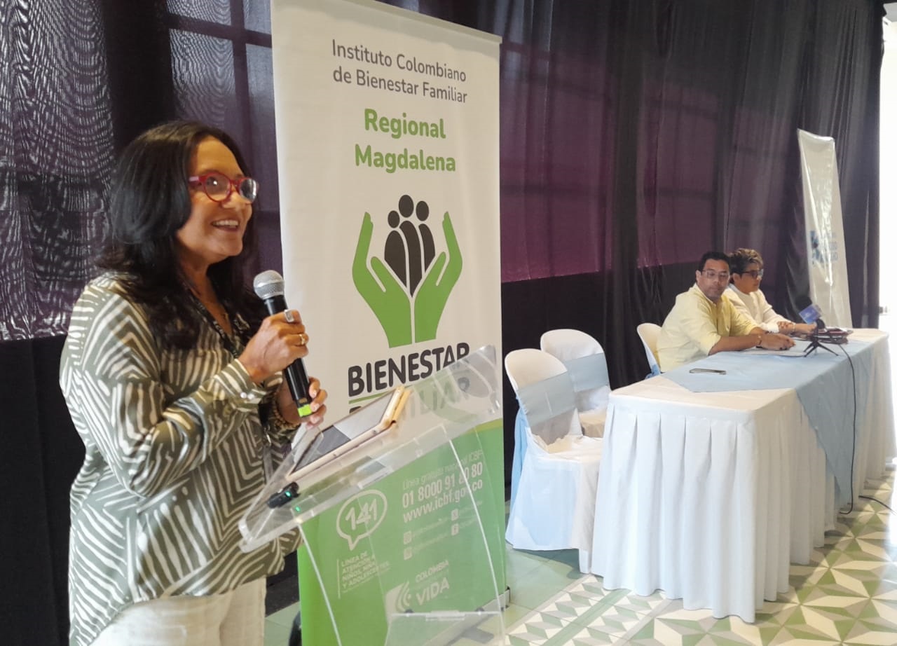 En la imagen María del Rosario Blanco, directora encargada Icbf Seccional Magdalena.