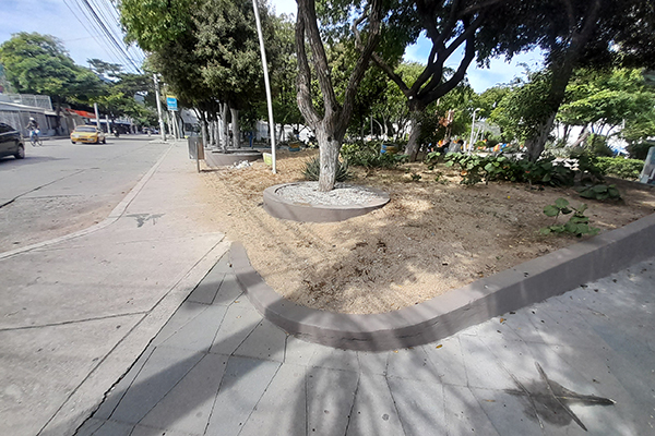 Las jardineras del parque Bolívar están convertidas en un depósito de escombros, en vez de cumplir con su función de albergar zonas verdes. Las jardineras del parque Bolívar están convertidas en un depósito de escombros, en vez de cumplir con su función de albergar zonas verdes.